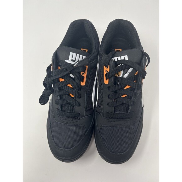US Size 8 PUMA Palace Guard Black White Orange Men’s Basketball Sneaker Box Dmg main image 8